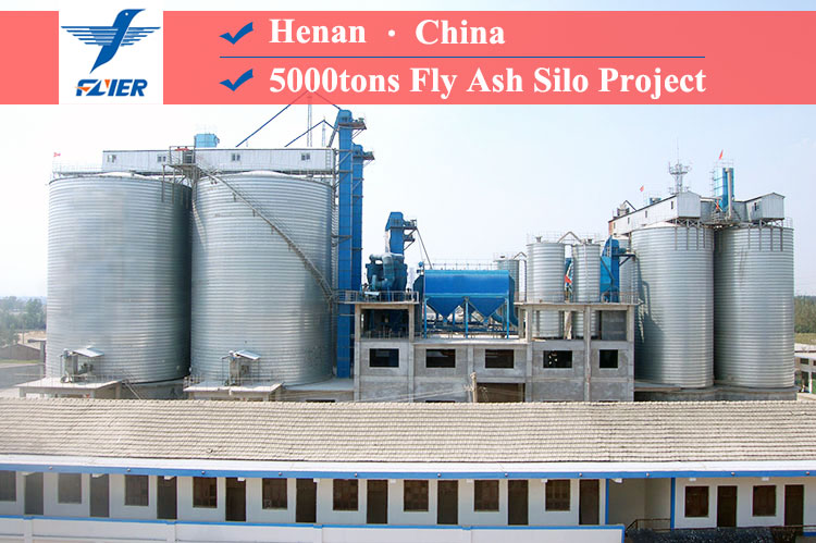 5000tons fly ash silo project in Henan, China