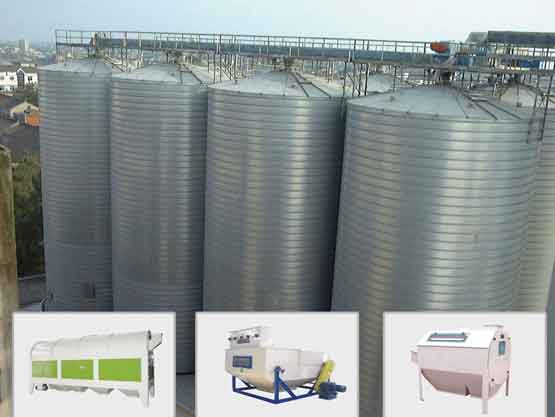 cleaning facilities for grain storage silo