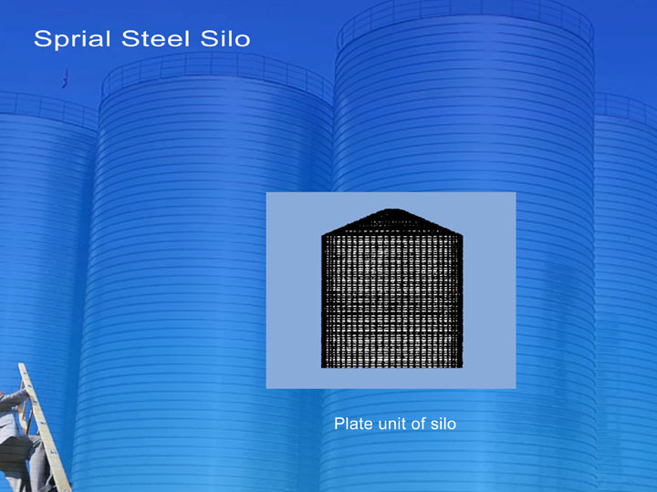 plate unit of steel silo
