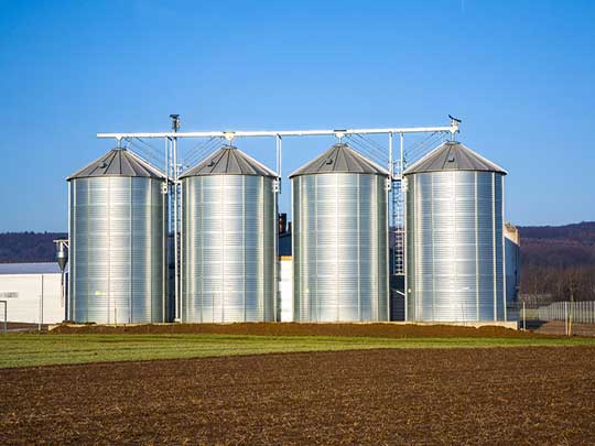 steel grain silo system