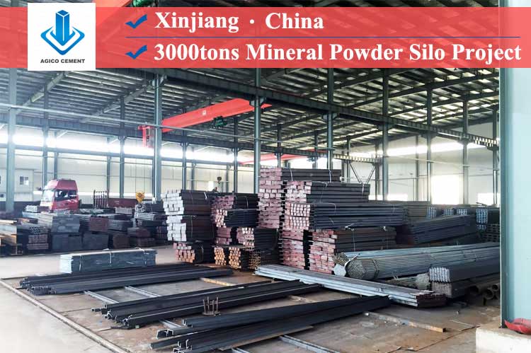3000 Tons Mineral Powder & Cobble Silo Project In Xinjiang, China