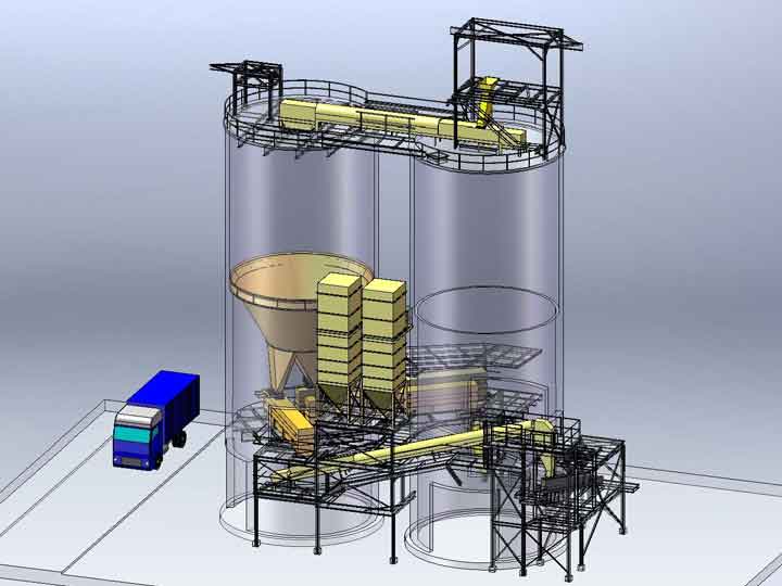 structure of coal storage steel silo